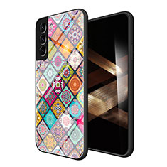 Samsung Galaxy S24 5G用ハイブリットバンパーケース プラスチック パターン 鏡面 カバー サムスン マルチカラー