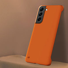Samsung Galaxy S24 5G用ハードケース プラスチック 質感もマット カバー M04 サムスン オレンジ