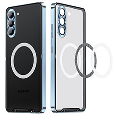 Samsung Galaxy S24 5G用ケース 高級感 手触り良い メタル兼プラスチック バンパー Mag-Safe 磁気 Magnetic LK1 サムスン ネイビー