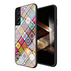 Samsung Galaxy S24 Plus 5G用ハイブリットバンパーケース プラスチック パターン 鏡面 カバー サムスン カラフル
