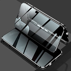 Samsung Galaxy S24 Plus 5G用ケース 高級感 手触り良い アルミメタル 製の金属製 360度 フルカバーバンパー 鏡面 カバー M02 サムスン ブラック