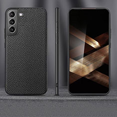 Samsung Galaxy S24 Plus 5G用ケース 高級感 手触り良いレザー柄 サムスン ブラック