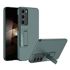 Samsung Galaxy S24 Plus 5G用ハードケース プラスチック 質感もマット カバー スタンド AC1 サムスン グリーン