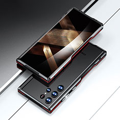 Samsung Galaxy S24 Ultra 5G用ケース 高級感 手触り良い アルミメタル 製の金属製 バンパー カバー A02 サムスン レッド・ブラック