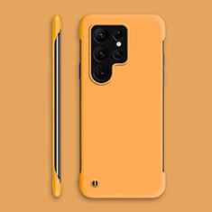 Samsung Galaxy S24 Ultra 5G用ハードケース プラスチック 質感もマット カバー M06 サムスン オレンジ