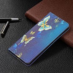 Samsung Galaxy S24 Ultra 5G用手帳型 レザーケース スタンド パターン カバー B03F サムスン ミッドナイトネイビー