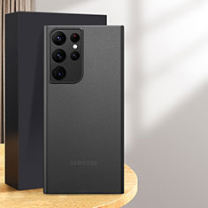 Samsung Galaxy S24 Ultra 5G用極薄ケース クリア透明 プラスチック 質感もマットH02 サムスン ブラック