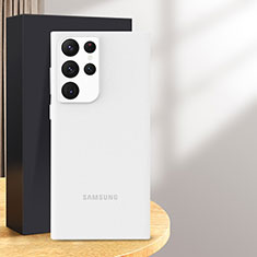 Samsung Galaxy S24 Ultra 5G用極薄ケース クリア透明 プラスチック 質感もマットU01 サムスン ホワイト