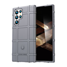 Samsung Galaxy S24 Ultra 5G用360度 フルカバー極薄ソフトケース シリコンケース 耐衝撃 全面保護 バンパー S06 サムスン グレー