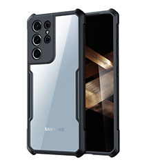Samsung Galaxy S24 Ultra 5G用極薄ソフトケース シリコンケース 耐衝撃 全面保護 クリア透明 T05 サムスン ブラック