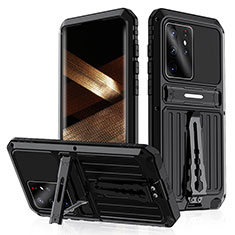 Samsung Galaxy S24 Ultra 5G用360度 フルカバー ケース 高級感 手触り良い アルミメタル 製の金属製 LK2 サムスン ブラック