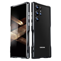 Samsung Galaxy S24 Ultra 5G用ケース 高級感 手触り良い アルミメタル 製の金属製 バンパー カバー LK1 サムスン ブラック