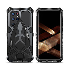 Samsung Galaxy S24 Ultra 5G用360度 フルカバー ケース 高級感 手触り良い アルミメタル 製の金属製 サムスン ブラック