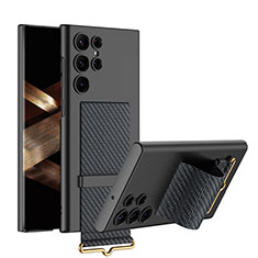 Samsung Galaxy S24 Ultra 5G用ハードケース プラスチック 質感もマット カバー AC1 サムスン ブラック