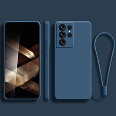 Samsung Galaxy S24 Ultra 5G用360度 フルカバー極薄ソフトケース シリコンケース 耐衝撃 全面保護 バンパー S02 サムスン ネイビー