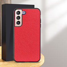 Samsung Galaxy S25 Plus 5G用ケース 高級感 手触り良いレザー柄 B03H サムスン レッド