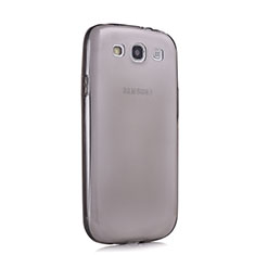 Samsung Galaxy S3 III LTE 4G用極薄ソフトケース シリコンケース 耐衝撃 全面保護 クリア透明 サムスン グレー