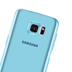 Samsung Galaxy S7 Edge G935F用極薄ソフトケース シリコンケース 耐衝撃 全面保護 クリア透明 サムスン ネイビー