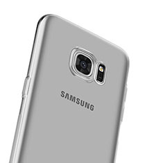 Samsung Galaxy S7 Edge G935F用極薄ソフトケース シリコンケース 耐衝撃 全面保護 クリア透明 サムスン グレー