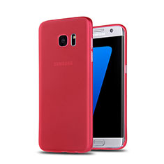 Samsung Galaxy S7 Edge G935F用シリコンケース ソフトタッチラバー 質感もマット R02 サムスン レッド