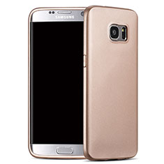Samsung Galaxy S7 Edge G935F用シリコンケース ソフトタッチラバー サムスン ゴールド