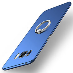 Samsung Galaxy S7 Edge G935F用ハードケース プラスチック 質感もマット アンド指輪 A01 サムスン ネイビー