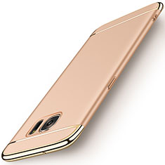 Samsung Galaxy S7 Edge G935F用ケース 高級感 手触り良い メタル兼プラスチック バンパー サムスン ゴールド