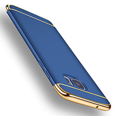 Samsung Galaxy S7 Edge G935F用ケース 高級感 手触り良い メタル兼プラスチック バンパー サムスン ネイビー