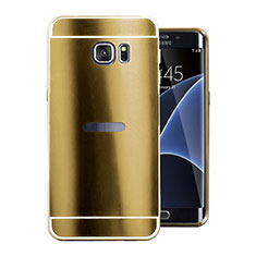 Samsung Galaxy S7 Edge G935F用ケース 高級感 手触り良い アルミメタル 製の金属製 カバー サムスン ゴールド