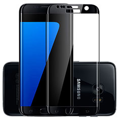 Samsung Galaxy S7 Edge G935F用強化ガラス フル液晶保護フィルム F03 サムスン ブラック