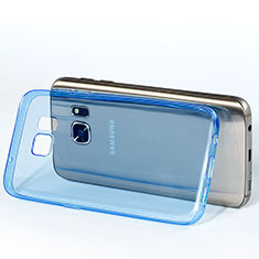 Samsung Galaxy S7 G930F G930FD用極薄ソフトケース シリコンケース 耐衝撃 全面保護 クリア透明 サムスン ネイビー