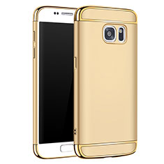 Samsung Galaxy S7 G930F G930FD用ケース 高級感 手触り良い メタル兼プラスチック バンパー M01 サムスン ゴールド