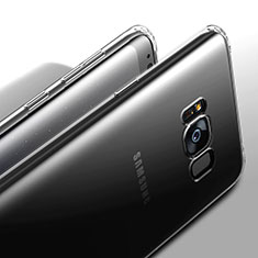 Samsung Galaxy S8用極薄ソフトケース シリコンケース 耐衝撃 全面保護 クリア透明 T03 サムスン クリア