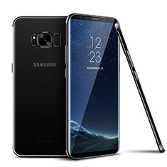 Samsung Galaxy S8用極薄ソフトケース シリコンケース 耐衝撃 全面保護 クリア透明 T09 サムスン ブラック