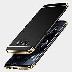 Samsung Galaxy S8用ケース 高級感 手触り良い メタル兼プラスチック バンパー サムスン ブラック