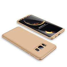 Samsung Galaxy S8用ハードケース プラスチック 質感もマット 前面と背面 360度 フルカバー M01 サムスン ゴールド