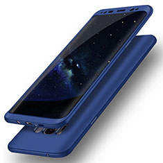 Samsung Galaxy S8用ハードケース プラスチック 質感もマット 前面と背面 360度 フルカバー Q02 サムスン ネイビー