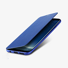 Samsung Galaxy S8用手帳型 レザーケース スタンド L02 サムスン ネイビー