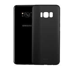 Samsung Galaxy S8用極薄ケース クリア透明 プラスチック T01 サムスン ブラック