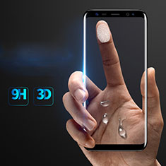 Samsung Galaxy S8用強化ガラス フル液晶保護フィルム F07 サムスン ブラック