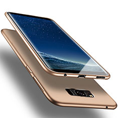 Samsung Galaxy S8 Plus用シリコンケース ソフトタッチラバー サムスン ゴールド