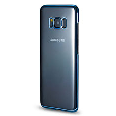 Samsung Galaxy S8 Plus用バンパーケース クリア透明 サムスン ネイビー