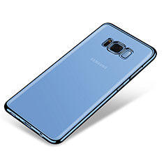 Samsung Galaxy S8 Plus用極薄ソフトケース シリコンケース 耐衝撃 全面保護 クリア透明 H03 サムスン ネイビー