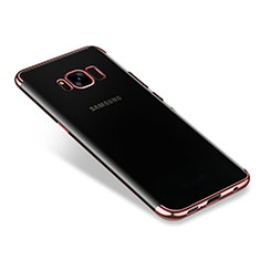 Samsung Galaxy S8 Plus用極薄ソフトケース シリコンケース 耐衝撃 全面保護 クリア透明 H01 サムスン ローズゴールド