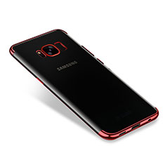 Samsung Galaxy S8 Plus用極薄ソフトケース シリコンケース 耐衝撃 全面保護 クリア透明 H01 サムスン レッド