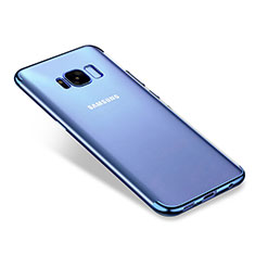 Samsung Galaxy S8 Plus用極薄ソフトケース シリコンケース 耐衝撃 全面保護 クリア透明 H01 サムスン ネイビー