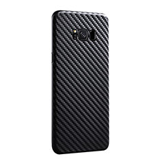 Samsung Galaxy S8 Plus用シリコンケース ソフトタッチラバー ツイル Z01 サムスン ブラック