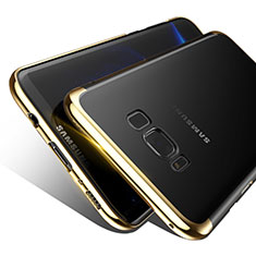 Samsung Galaxy S8 Plus用極薄ソフトケース シリコンケース 耐衝撃 全面保護 クリア透明 T09 サムスン ゴールド