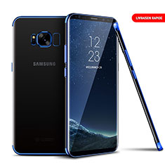 Samsung Galaxy S8 Plus用極薄ソフトケース シリコンケース 耐衝撃 全面保護 クリア透明 T09 サムスン ネイビー