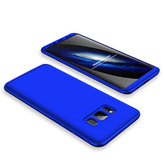 Samsung Galaxy S8 Plus用ハードケース プラスチック 質感もマット 前面と背面 360度 フルカバー M01 サムスン ネイビー